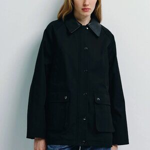Rue Sophie Black Roth Leather Barn Jacket